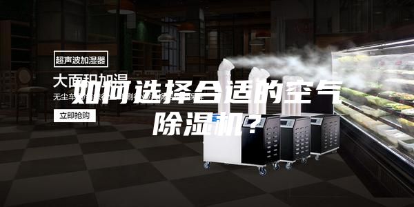 如何選擇合適的空氣除濕機？