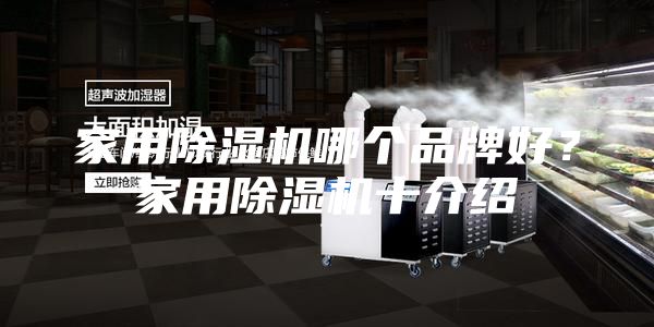 家用除濕機哪個品牌好？家用除濕機十介紹