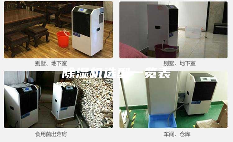 除濕機(jī)選型一覽表