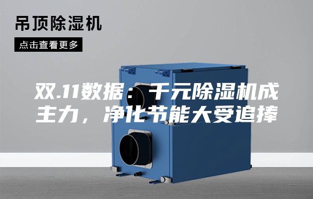 雙.11數據：千元除濕機成主力，凈化節能大受追捧